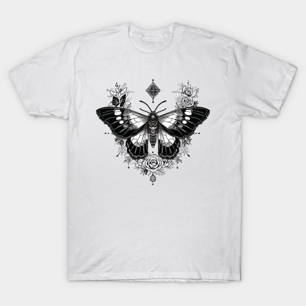 Gothic Lunar Moth T-Shirt by DarkSideRunners
